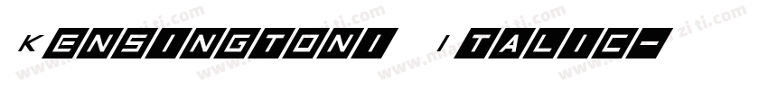 Kensington1 Italic字体转换